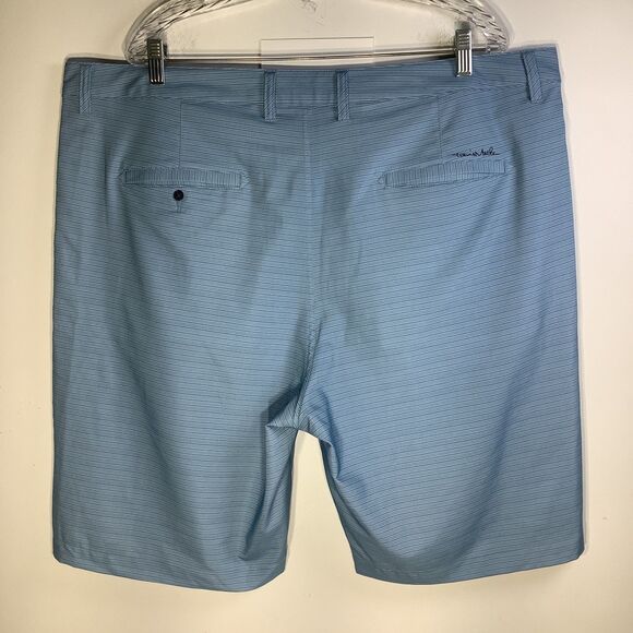 Travis Mathew Mens Golf Shorts Blue Striped Size 42 - Picture 3 of 9